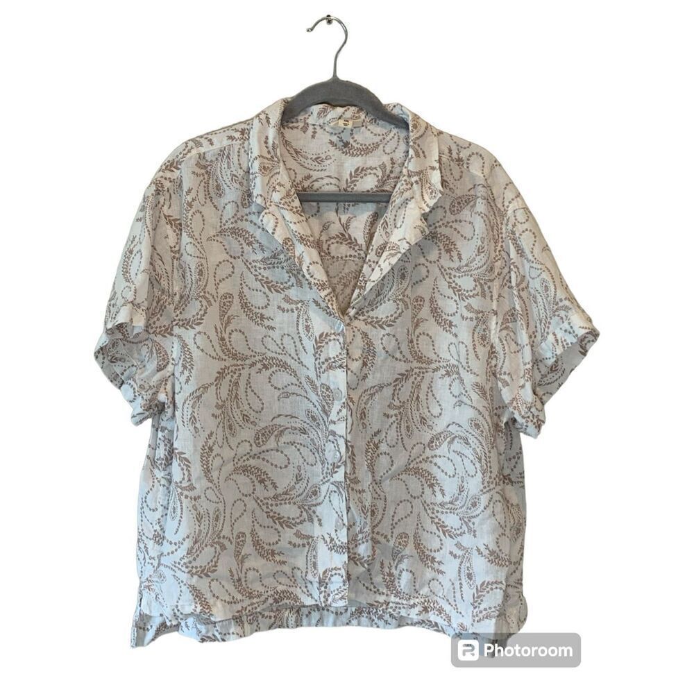 a.n.a Women’s Blouse XXL 55% Linen 45% Rayon